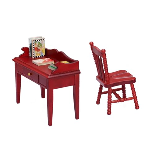ifundom 1 Satz Mini-Tisch Und Stuhl-Set Mini-hausversorgung Kinderspielzeug Mini Möbel Mini-möbelmodell Mini-haustisch Stuhlmodell Mini-hausstuhl Mini-schreibtischmöbel Rot Holz ifundom 1 Satz Mini-Tisch Und Stuhl-Set Mini-hausversorgung Kinderspielzeug Mini Möbel Mini-möbelmodell Mini-haustisch Stuhlmodell Mini-hausstuhl Mini-schreibtischmöbel Rot Holz von ifundom