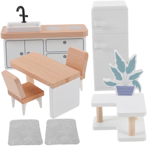 ifundom Realistisches Mini-küchenmöbel-Set – Puppenhaus-zubehör-Set Miniatur-Spielzeug Zum Minimachen Entzückendes Miniatur-Spielzeug Perfekt Für Die Urlaubsdekoration von ifundom