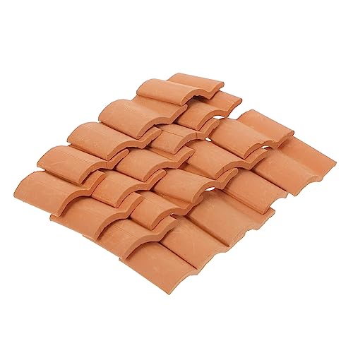 ifundom 1 Satz Mini rote Fliese Decke Puppenhaus-Miniatur Wand gefälscht jucarii pentru copii hühner Geschenkeidee Feengarten Mauerziegel Sandtisch-Ziegelmodell Ton Brown von ifundom