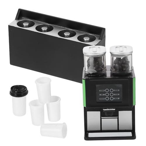 ifundom 1 Satz Miniatur-Kaffee Maschine Kaffeevollautomat Espressotassen Kaffeekapselmaschine Dekoration Kaffeekocher Kaffeemaschine Espressomaschine Black Plastik von ifundom