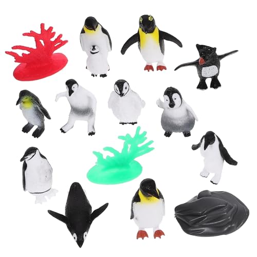 ifundom 1 Satz Miniaturfiguren zum Basteln Mini-Plastiktiere Penguin -Statuen Pinguinfiguren zum Basteln Miniatur-Pinguin Pinguin-Modell Mikrolandschafts-Pinguin- von ifundom