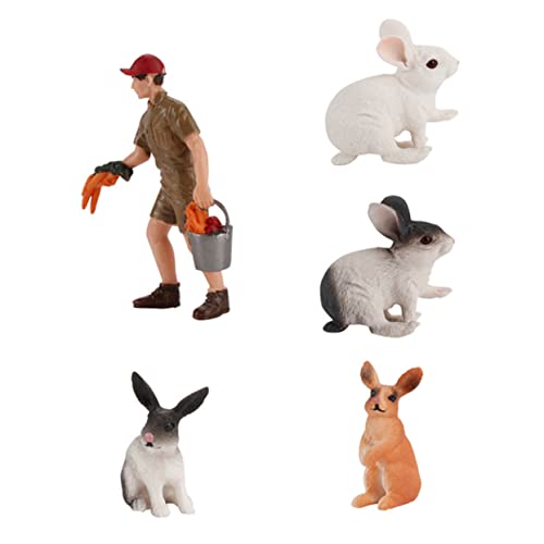 ifundom 1satz Mini Tierfigur Realistische Hase Modelle Zur Desktop Dekoration Für Garten Und Kinderzimmer Fördert Kreativität Und Farbenverständnis Mit Lebendigen Details von ifundom