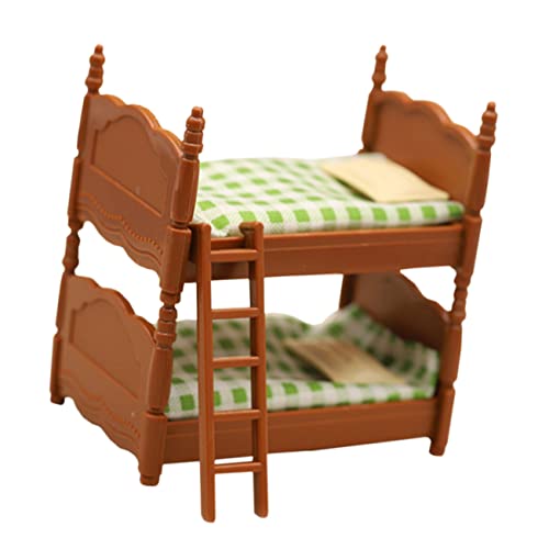 ifundom 1 Satz Puppenhaus Doppelbett Mini- Kinderspielzeug Miniatur-etagenbett Puppenminibett Mini-möbelmodelle Mini-verzierung Etagenbett Für Puppenschlafzimmer Plastik von ifundom