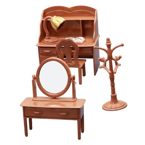 ifundom 1 Satz Puppenhaus Schreibtisch für kinderspielzeug puppenstubenmöbel Modellmöbel Miniatur Zubehör für den Puppenhausgarten winzige Möbel Mini-Stuhl Plastik Brown ifundom 1 Satz Puppenhaus Schreibtisch für kinderspielzeug puppenstubenmöbel Modellmöbel Miniatur Zubehör für den Puppenhausgarten winzige Möbel Mini-Stuhl Plastik Brown von ifundom