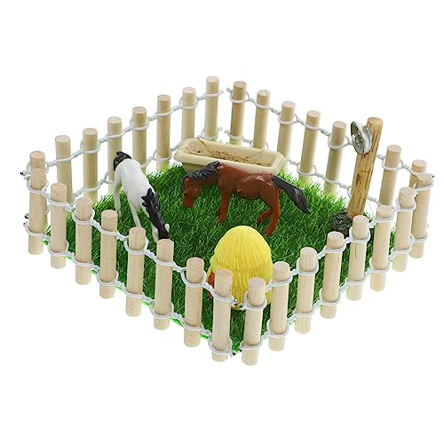 ifundom 1 Satz Puppenhaus-rennbahn Puppenhaus-stallspielzeug Mini-landschaftsgestüt Multifunktionales Miniatur-stallspielzeug Lernspielzeug Für Den Pferdestall Mini-gestüt-spielset Plastik von ifundom