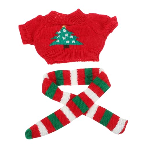 1 Satz Puppenhauskleidung Kostüme für Mädchen Puppenstrickpullover Mädchen-Outfits weihnachtsdeko Puppenschal Mini-Hausversorgung Winter Zubehör Kinderkleidung schmücken Baby Stoff von ifundom