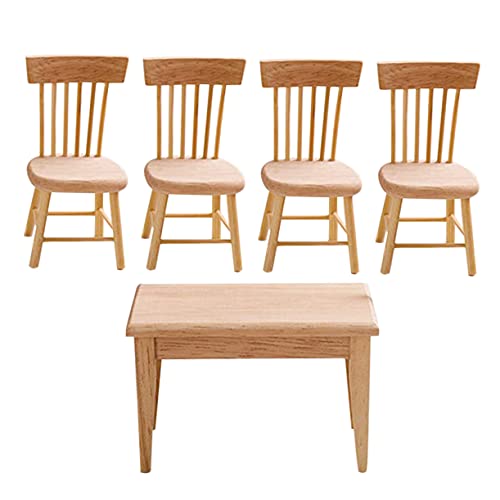 ifundom 1 Satz Puppenstubenstuhl Mini- - Mini- Mini Dollhouse für kinderspielzeug Spielzeugmöbel Stuhl dekorativer Mini-Schreibtisch hölzern von ifundom