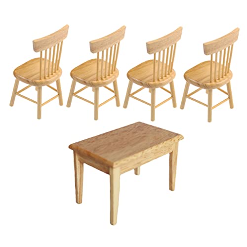 ifundom 1 Satz Puppenstubentisch Und Stühle Tischminiaturen Kinderschreibtisch Mini-zubehör Mini-schreibtischverzierung Mini-esstisch Schreibtische Für Puppenmöbel Möbelmodell Holz ifundom 1 Satz Puppenstubentisch Und Stühle Tischminiaturen Kinderschreibtisch Mini-zubehör Mini-schreibtischverzierung Mini-esstisch Schreibtische Für Puppenmöbel Möbelmodell Holz von ifundom