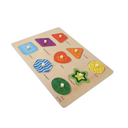 ifundom 1 Satz Puzzle Baby Spielzeug Sportspielzeug Für Kleinkinder Blöcke Für Kleinkinder Formen Sie Farberkennungsblöcke Spielzeug Aus Holzbausteinen Einstellen Hölzern Erdfarben 3D von ifundom