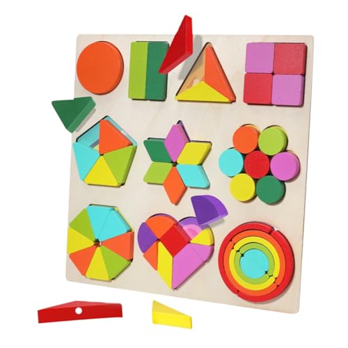 ifundom Form-Puzzle-Spielzeug – Lernblöcke Aus Holz Für Kinder – Spielzeug Zur Kognitiven Entwicklung – Eltern- -interaktion ifundom Form-Puzzle-Spielzeug – Lernblöcke Aus Holz Für Kinder – Spielzeug Zur Kognitiven Entwicklung – Eltern- -interaktion von ifundom