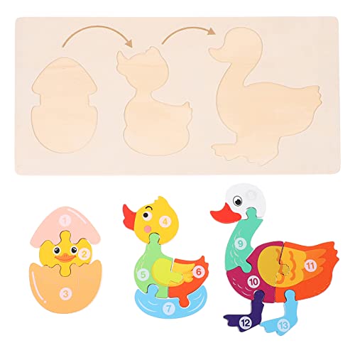 ifundom 1 Satz Puzzle kindergeburtstags mitgebsel Toys holzpuzzel Educational Toys holzsteckpuzzel holzrätsel Zahlenrätsel Rätsel zum frühen Lernen hölzern von ifundom