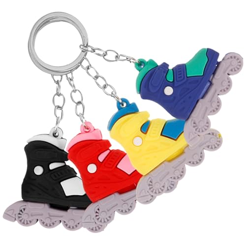 ifundom 1 Satz Pvc Roller Skate Schlüsselanhänger Charm Kreative Schlittschuh Anhänger Für Taschen Schlüssel Und Dekoration Rot Schwarz Gelb Blau 4 Stück ifundom 1 Satz Pvc Roller Skate Schlüsselanhänger Charm Kreative Schlittschuh Anhänger Für Taschen Schlüssel Und Dekoration Rot Schwarz Gelb Blau 4 Stück von ifundom