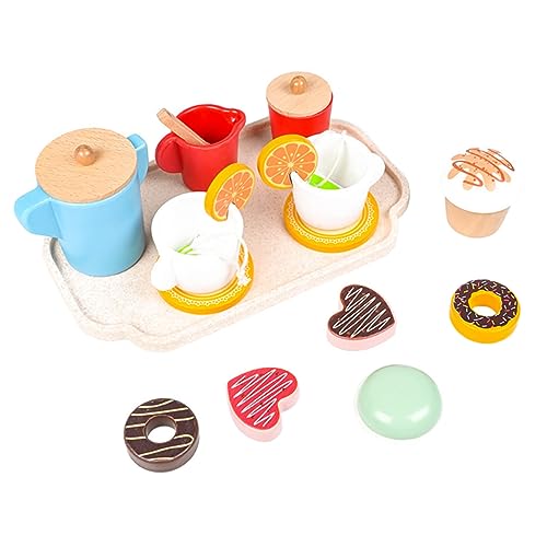 ifundom 1 Set Holz-teeparty-Spielzeug Für Mädchen Rollenspiel Miniatur-Desserts Pädagogisches Kleinkindspielzeug 11-teilig ifundom 1 Set Holz-teeparty-Spielzeug Für Mädchen Rollenspiel Miniatur-Desserts Pädagogisches Kleinkindspielzeug 11-teilig von ifundom