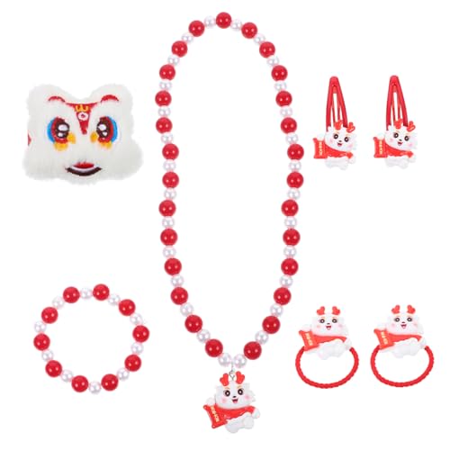 ifundom 1 Satz Schmuckset für geschenkset Present Set for schmuckkoffer schmuckkästchen für Mädchen Schmuck Kleinkind schmuck Halskette Harz rot von ifundom