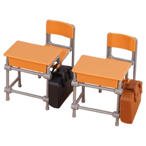 ifundom Puppenhaus-Schule Miniatur-klassenzimmermöbel-Set Realistische Mini-Schultasche Für Jungen Und Mädchen von ifundom