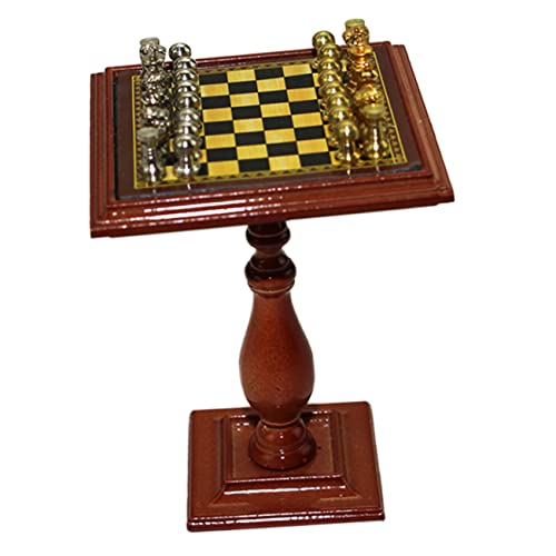 ifundom 1 Satz Simuliertes Schach Heimdekoration Miniatur Schach Schachbrett Mini- Miniaturhaus Punktzahl Miniatur-puppenhaus Original Zubehör Klein Planke Dame Spiele Brown Legierung ifundom 1 Satz Simuliertes Schach Heimdekoration Miniatur Schach Schachbrett Mini- Miniaturhaus Punktzahl Miniatur-puppenhaus Original Zubehör Klein Planke Dame Spiele Brown Legierung von ifundom