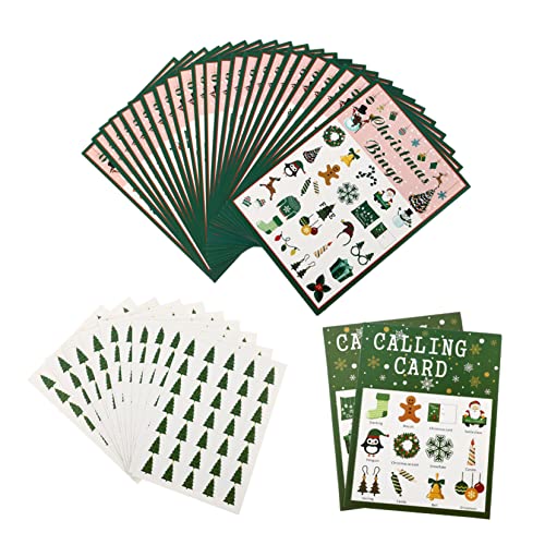 ifundom Bingo-spielset Für 24 Spieler Weihnachts-Bingo-Karten Party-Spielkarten Zubehör Zufällige Farbe von ifundom
