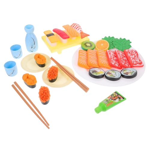 ifundom 1 Satz Sushi-Simulation Miniatur-Sushi-Modell Geben Vor, Zu Sein Mini-Sushi- Mini- -küchenzubehör Miniatur-Rollenspiel Mini-Essen Kinderspielzeug Plastik von ifundom