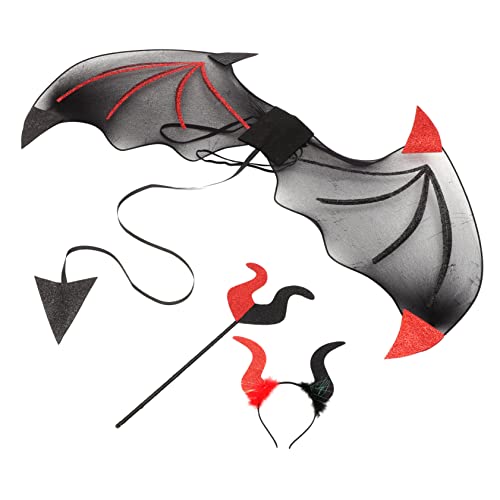 ifundom 1 Satz Teufelsflügel sprenge Dinosaurier-Kostüm Ranger Schlag Halloween-Accessoires Schläger Horn Halloween schminke Halloween Make up Teufelsstütze Teufel Kostüm Requisit Plastik ifundom 1 Satz Teufelsflügel sprenge Dinosaurier-Kostüm Ranger Schlag Halloween-Accessoires Schläger Horn Halloween schminke Halloween Make up Teufelsstütze Teufel Kostüm Requisit Plastik von ifundom