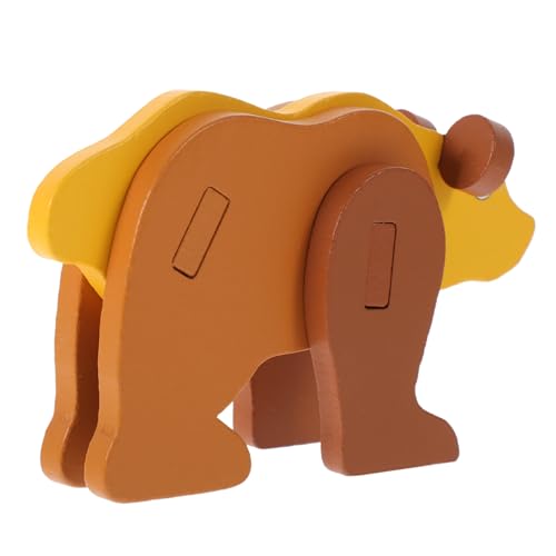 ifundom 1 Satz Tierpuzzle Bausteine Cartoon-holzpuzzle Lernpuzzle Kinderspielzeug Tiere-Puzzle- Pädagogisches Puzzlespielzeug Für Kleinkinder Hölzern von ifundom