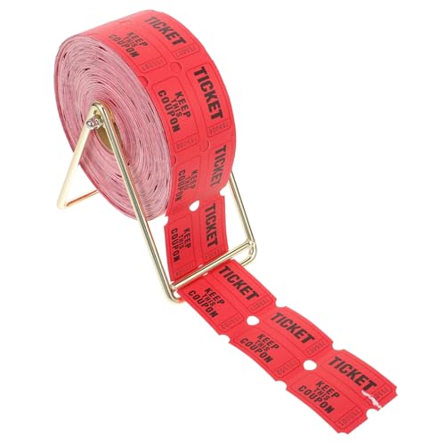 ifundom 1 Satz Tombola-Tickets Rolle Vergnügungspark-Tickets Rolle Etikettenrolle Mit Tombola-Ticket-Spender von ifundom
