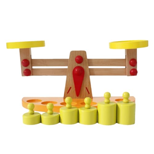 ifundom Balance-Waage-Spielzeug Für Kinder Lernspielzeug Für Kinder Holzwaage-Spielzeug Entwicklung Von Kreativität Und Vorstellungskraft Frühlernspielzeug von ifundom