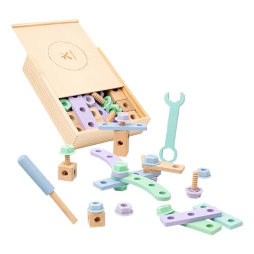 ifundom 1 Satz Werkzeugkasten für Montage zum Bauen für Kleinkinder Bausätze für Lernspielzeug Bauspielzeug für Kleinkinder Bauen hölzern ifundom 1 Satz Werkzeugkasten für Montage zum Bauen für Kleinkinder Bausätze für Lernspielzeug Bauspielzeug für Kleinkinder Bauen hölzern von ifundom