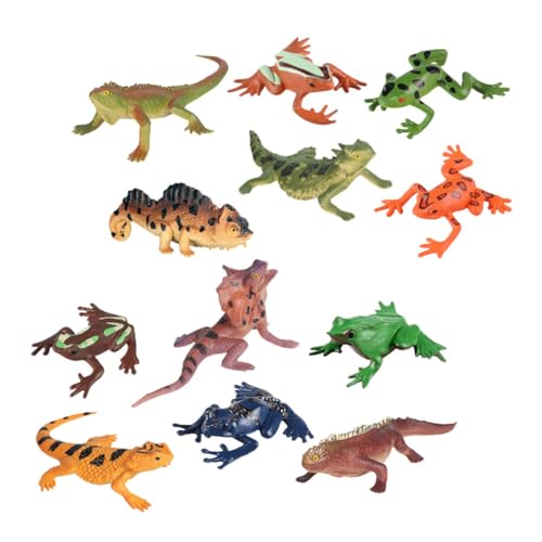 ifundom 1 Satz Wildtiermodell Kindertierspielzeug Realistisches Reptilienspielzeug Eidechsentierfiguren Lernspielzeug Für Kinder Tierskulptur Aus Harz Modellieren Plastik Ochsenfrosch von ifundom