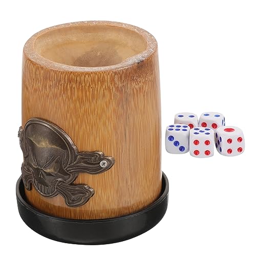 ifundom 1 Satz -Würfelbecher kunststoffbecher plastikgläser bastelzeug brettspiel настольная игра Spielzubehör Spiele Inhaber Würfelschüttler Würfel Aufbewahrungsbecher Bambus von ifundom