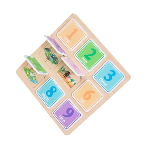 ifundom 1 Satz Zahlen Puzzle Babyspielzeug Baby Spielzeug Tierzahlen-Puzzlebrett Lernspielzeug mit -Stiel Spielzeug für Kleinkinder Spielzeuge Holzpuzzles für Kleinkinder hölzern von ifundom