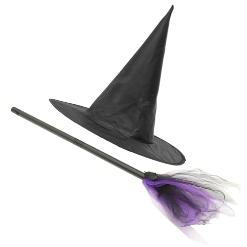 ifundom 1 Satz Zaubererhut Besen Festival böses Hexenkostüm Besenstiel Halloween Cosplay Partydekoration für Halloween Hexenbesen Halloween Hexenhut und Besen Plastik Violett ifundom 1 Satz Zaubererhut Besen Festival böses Hexenkostüm Besenstiel Halloween Cosplay Partydekoration für Halloween Hexenbesen Halloween Hexenhut und Besen Plastik Violett von ifundom
