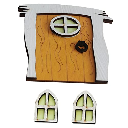 ifundom Miniatur-feentür- Gartenfeentüren Fensterschmuck Gartenbedarf Kinderspielzeug von ifundom