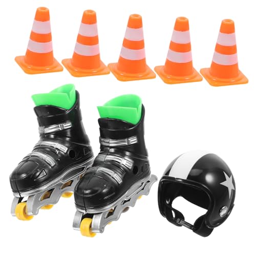 ifundom Miniatur-Skates Helm Straßensperre Für Mini Sammler Spielzeug ifundom Miniatur-Skates Helm Straßensperre Für Mini Sammler Spielzeug von ifundom