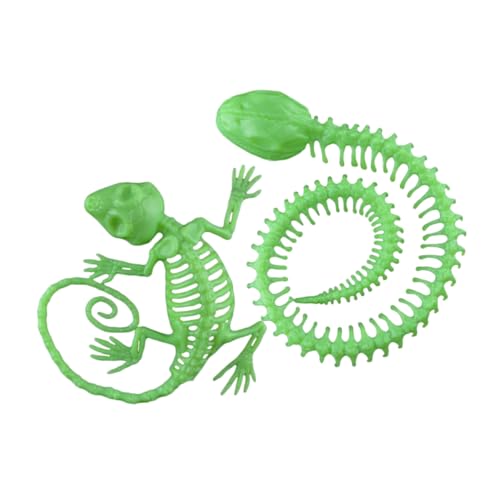 ifundom 1 Satz gefälscht Party-Streich-Requisiten Plüsch Halloween Halloween Toys im Dunkeln leuchtende Schlange Halloween-Streichschlange Plastik Light Green von ifundom