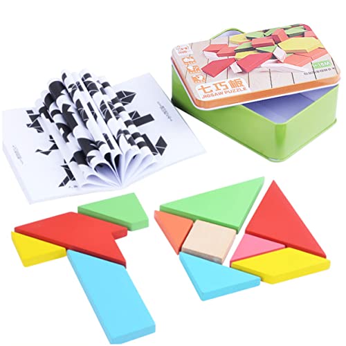 ifundom 1 Schachtel Holzrätsel Holz-Tangram Hölzern von ifundom