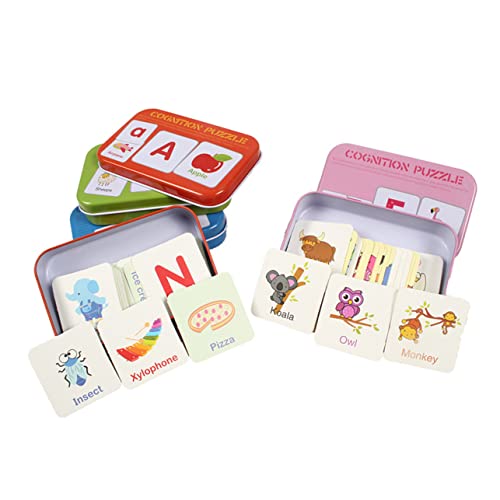 ifundom 1 Set 56 Teiliges Tierlernen Kognitives Frühpädagogisches Tierpuzzle Pädagogisches Tierpuzzle Tierkognitionspuzzle Rosa von ifundom
