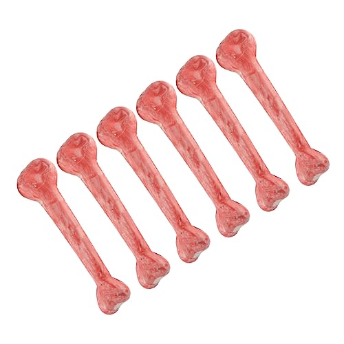 ifundom 1 Set 6 Stücke Halloween Blut Knochen Skelett Halloween Dekorationen Horror Party Halloween Requisiten Knochen Requisiten Rot von ifundom