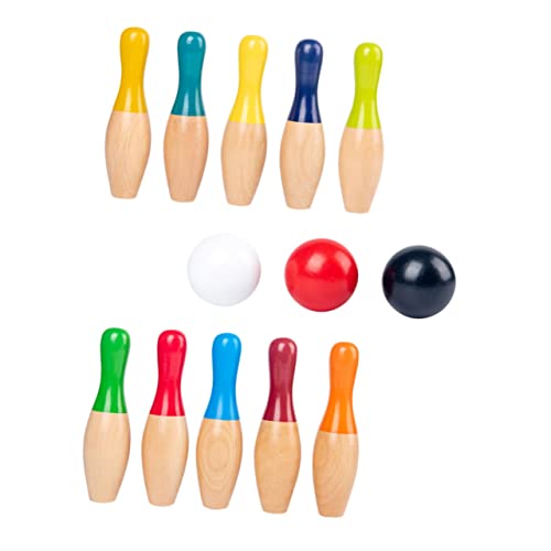 ifundom 1 Set Bowlingspielzeug Aus Holz Mini-Bowling Für Kinder Pädagogisches Spielset Mit Glatten Kanten Perfekt Für Indoor-spaß ifundom 1 Set Bowlingspielzeug Aus Holz Mini-Bowling Für Kinder Pädagogisches Spielset Mit Glatten Kanten Perfekt Für Indoor-spaß von ifundom
