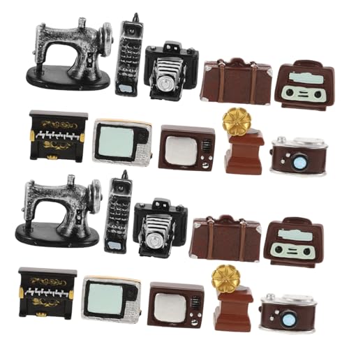 ifundom Mini- - -Set 20-teilig Kunststoff Dekorative Mini-haushaltsgeräte Für Retro-möbel von ifundom