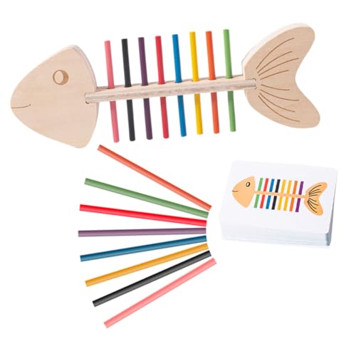 ifundom 1 Set Farbklassifizierungspaarung Kinderspielzeug Kindersportspielzeug Farbsortierspielzeug Farbabgleichsspielzeug Montessori Fischgräten Farbabgleich Farbkognitives Holz von ifundom