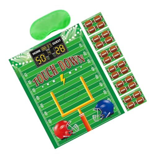 ifundom 1satz American Football Party Dekoration Poster Sticker Augenbinde Punkte Für Spaß Und Spiele Für Fußball-mottopartys Vielseitige Deko Für Sportveranstaltungen von ifundom