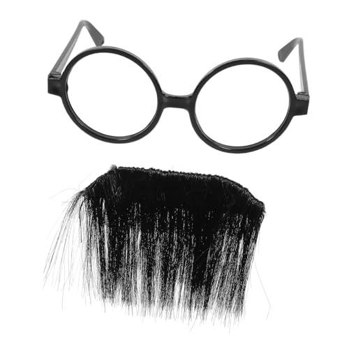 ifundom 1 Set Halloween Falscher Bart Cosplay Bart Gesichtsbart Gefälschter Nasenhaarschneider Männer Clown Kostüm Brille Bartrasierer Bärte Maskerade Wachs Party Bart Brille Requisite von ifundom