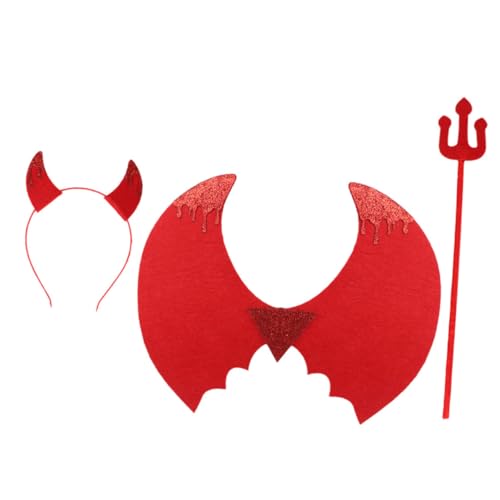 ifundom Teufelskostüm-Requisiten – Anzug Für Kinder Party-verkleidung Halloween Schulaufführung Fotoshootings von ifundom