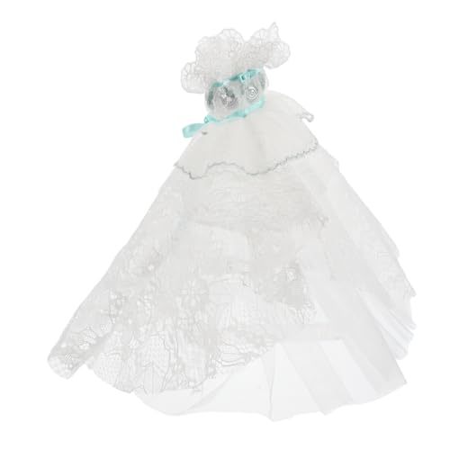 ifundom Puppen-mini-Abendkleid- Verträumtes Spitzen-brautkleid High Heel-puppenzubehör Spielzeugkleid für Jungen und Mädchen von ifundom