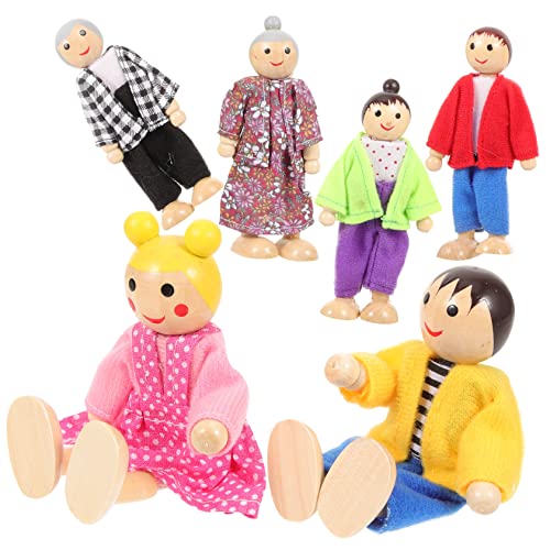 ifundom 1 Set Holzpuppenfamilie Miniatur Puppenhaus Figuren Spielset Für Bewegliche Menschenfiguren Für Rollenspiele Ideales Für Kleinkinder Und Puppenliebhaber ifundom 1 Set Holzpuppenfamilie Miniatur Puppenhaus Figuren Spielset Für Bewegliche Menschenfiguren Für Rollenspiele Ideales Für Kleinkinder Und Puppenliebhaber von ifundom