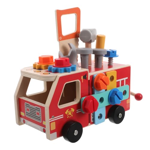 ifundom 1 Set Holzwerkzeugset Für Montessori Bauwagen Für Kleinkinder Pädagogisches Lernset Für Stem Spiele Rollenspiel Werkzeugbank von ifundom