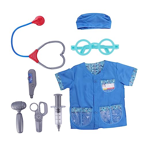 ifundom 1 Set Kinderspiel Professionelle Veterinärkleidung Requisitenset Simulierte Veterinärkostüme Veterinärkleidung Veterinäranzug Rollenspielkleidung Blaues Polyester ifundom 1 Set Kinderspiel Professionelle Veterinärkleidung Requisitenset Simulierte Veterinärkostüme Veterinärkleidung Veterinäranzug Rollenspielkleidung Blaues Polyester von ifundom