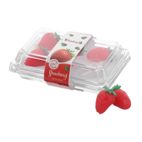 ifundom Puppenhaus Miniatur Zubehör Realistische Erdbeere Mini Lebensmittel Spielzeug Obst Ornament Für Spielen Set von ifundom