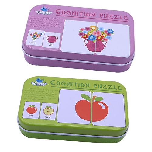 ifundom 1 Set Lustiges Puzzlespiel Lernspielzeug Früherziehung Spielzeug Für Kleinkinder Schüler (Obst + Tägliche Notwendigkeiten) von ifundom