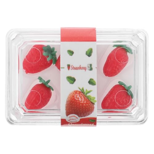 ifundom 1 Set Mini Dollhouse Food Realistic Erdbeeren Requisite Playhouse Kitchen Simulation Mini Modell Miniaturen Lebensmittelspielzeug Für Dollhouse von ifundom